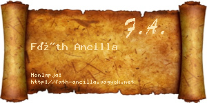 Fáth Ancilla névjegykártya